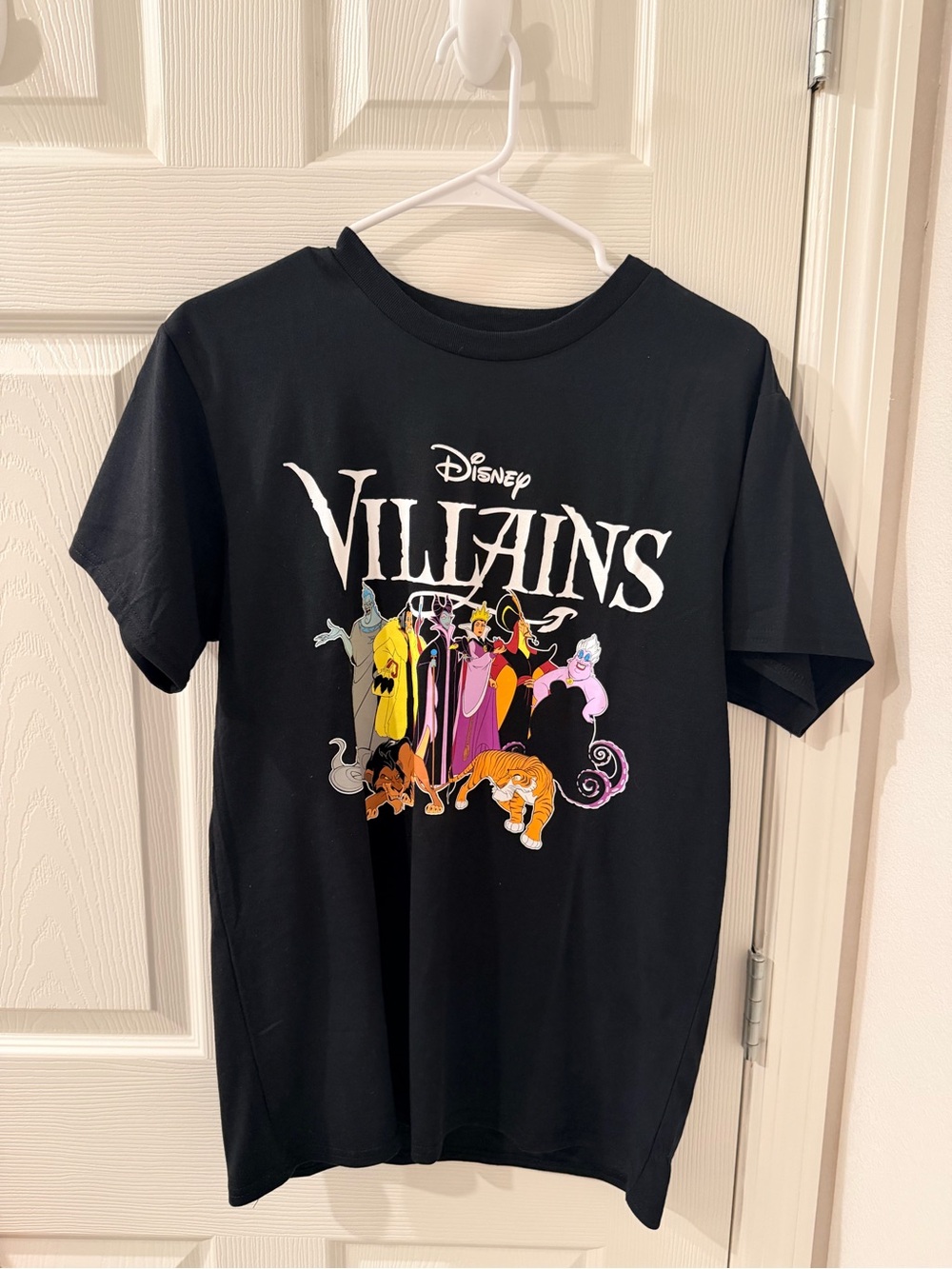 Disney Black Villains Short-Sleeve Tee with Colorful Character Art